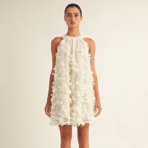 Arose Studio Jacey Mini Floral Embellishment Dress NWT